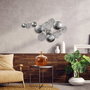 Wallity Aurora 5 - Escultura de pared de metal plata